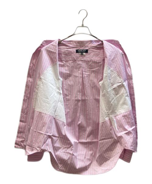 COMME des GARCONS HOMME DEUX（コムデギャルソン オム ドゥ）COMME des GARCONS HOMME DEUX (コムデギャルソン オム ドゥ) ストライプシャツ ピンク サイズ:Mの古着・服飾アイテム