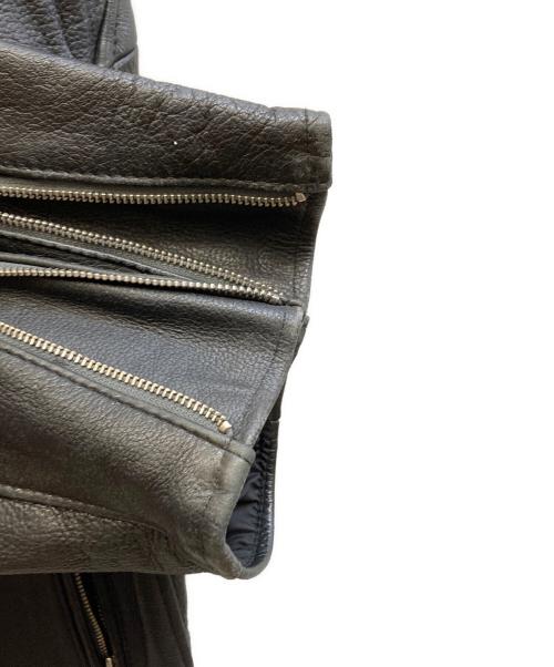 Sears（シアーズ）Sears (シアーズ) シングルレザージャケット ブラック サイズ:-の古着・服飾アイテム