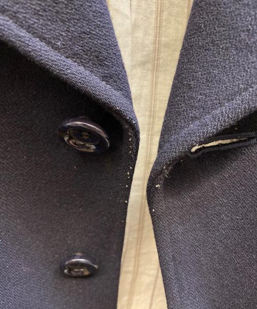 anachronorm（アナクロノーム）anachronorm (アナクロノーム) レザー切替ウールコート ネイビー サイズ:01の古着・服飾アイテム