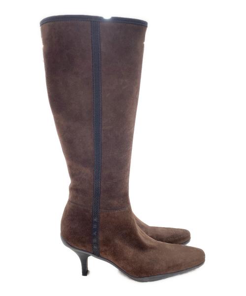 PRADA SPORTS（プラダスポーツ）PRADA SPORTS (プラダスポーツ) スエードロングブーツ ブラウン サイズ:37の古着・服飾アイテム