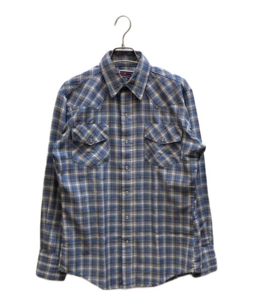 big mac（ビッグマック）BIG MAC (ビッグマック) ウエスタンシャツ ブルー サイズ:MEDIUMの古着・服飾アイテム