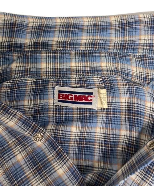 big mac（ビッグマック）BIG MAC (ビッグマック) ウエスタンシャツ ブルー サイズ:MEDIUMの古着・服飾アイテム