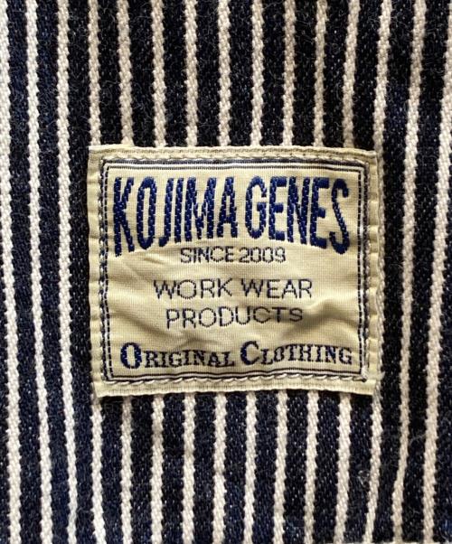 児島ジーンズ（コジマジーンズ）児島ジーンズ (コジマジーンズ) ヒッコリー柄ペインターオーバーオール インディゴ サイズ:Mの古着・服飾アイテム