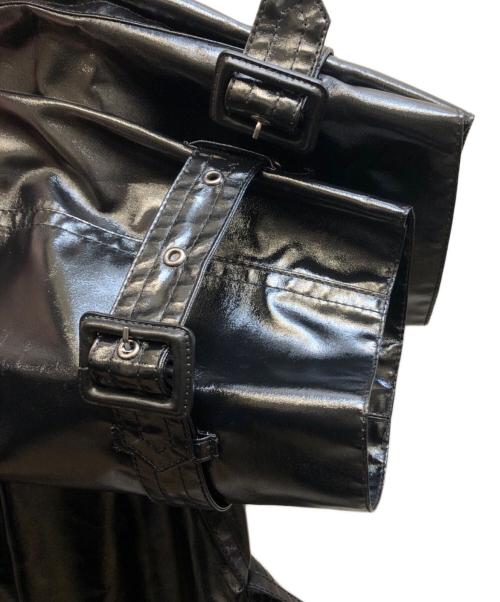 Jean Paul GAULTIER（ジャンポールゴルチェ）Jean Paul GAULTIER (ジャンポールゴルチェ) エナメルトレンチコート ブラック サイズ:42の古着・服飾アイテム