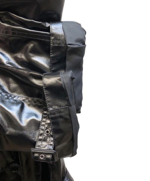 Jean Paul GAULTIER（ジャンポールゴルチェ）Jean Paul GAULTIER (ジャンポールゴルチェ) エナメルトレンチコート ブラック サイズ:42の古着・服飾アイテム