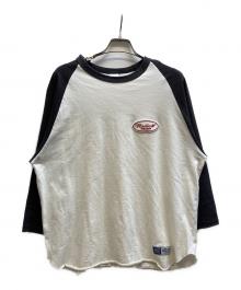 RADIALL（ラディアル）の古着「OVAL - CREW NECK RAGLAN SHIRT 3Q/S」｜ホワイト