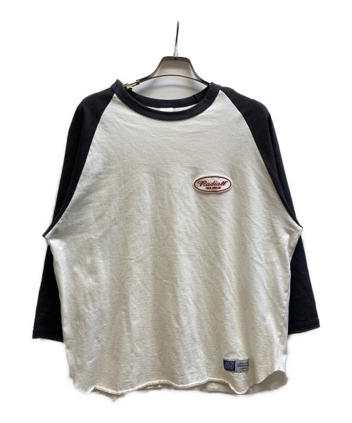 RADIALL（ラディアル）RADIALL (ラディアル) OVAL - CREW NECK RAGLAN SHIRT 3Q/S ホワイト サイズ:Lの古着・服飾アイテム