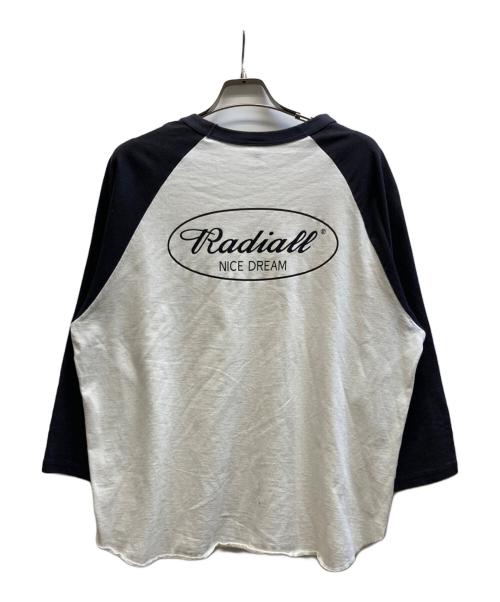 RADIALL（ラディアル）RADIALL (ラディアル) OVAL - CREW NECK RAGLAN SHIRT 3Q/S ホワイト サイズ:Lの古着・服飾アイテム