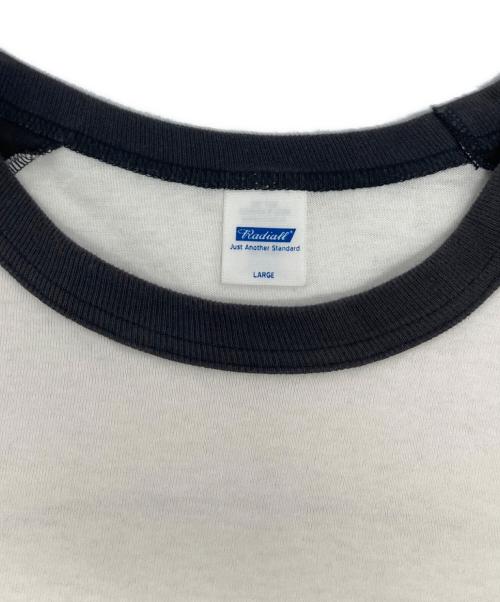 RADIALL（ラディアル）RADIALL (ラディアル) OVAL - CREW NECK RAGLAN SHIRT 3Q/S ホワイト サイズ:Lの古着・服飾アイテム