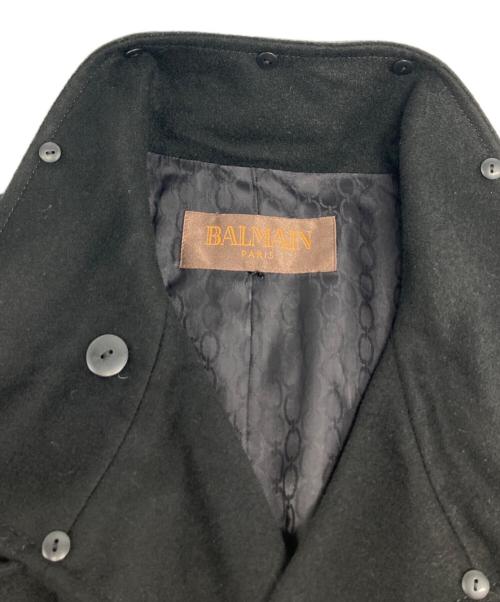 BALMAIN（バルマン）BALMAIN (バルマン) カシミヤコート/4478 ブラック サイズ:₋の古着・服飾アイテム