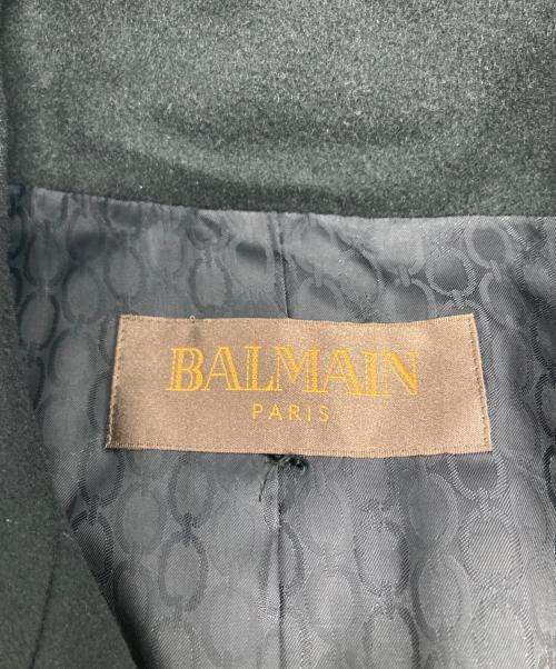 BALMAIN（バルマン）BALMAIN (バルマン) カシミヤコート/4478 ブラック サイズ:₋の古着・服飾アイテム