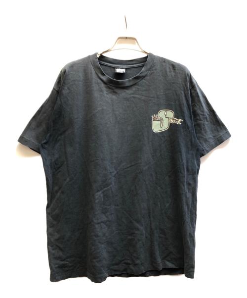 stussy（ステューシー）stussy (ステューシー) 80‘sプリントTシャツ ブラック サイズ:Lの古着・服飾アイテム