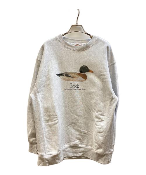 BROOK（ブルック）BROOK (ブルック) プリントスウェット グレー サイズ:XXLの古着・服飾アイテム