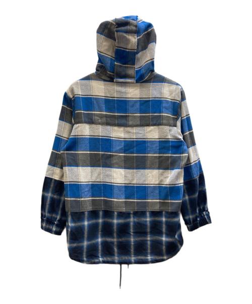 ALCHEMIST（アルケミスト）alchemist (アルケミスト) ハーフジップチェックパーカー ブルー サイズ:Sの古着・服飾アイテム