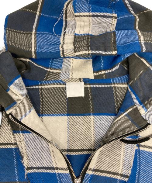 ALCHEMIST（アルケミスト）alchemist (アルケミスト) ハーフジップチェックパーカー ブルー サイズ:Sの古着・服飾アイテム