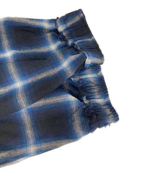 ALCHEMIST（アルケミスト）alchemist (アルケミスト) ハーフジップチェックパーカー ブルー サイズ:Sの古着・服飾アイテム