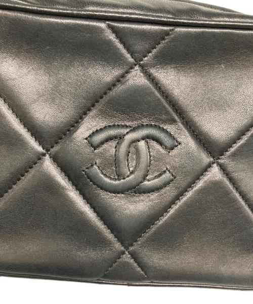 CHANEL（シャネル）CHANEL (シャネル) ココマーク フリンジラムスキンショルダーバッグ ブラックの古着・服飾アイテム