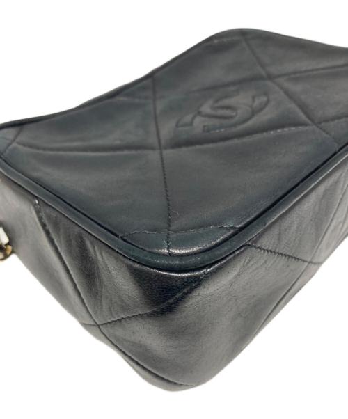 CHANEL（シャネル）CHANEL (シャネル) ココマーク フリンジラムスキンショルダーバッグ ブラックの古着・服飾アイテム