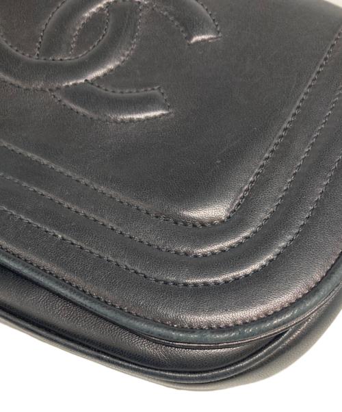 CHANEL（シャネル）CHANEL (シャネル) ココマーク ラムスキンチェーンショルダーバッグ ブラックの古着・服飾アイテム