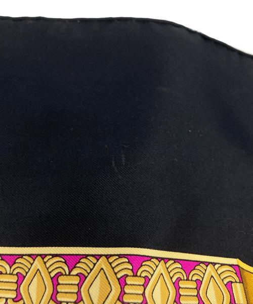 HERMES（エルメス）HERMES (エルメス) 馬のリボンシルクスカーフ ブラックの古着・服飾アイテム