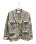 Whim Gazetteウィムガゼット）の古着「TWEEDYニットジャケット2」｜グレー