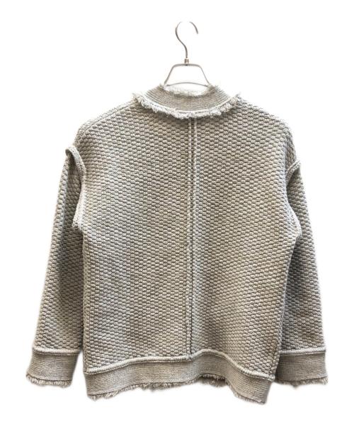 Whim Gazette（ウィムガゼット）Whim Gazette (ウィムガゼット) TWEEDYニットジャケット2 グレー サイズ:freeの古着・服飾アイテム