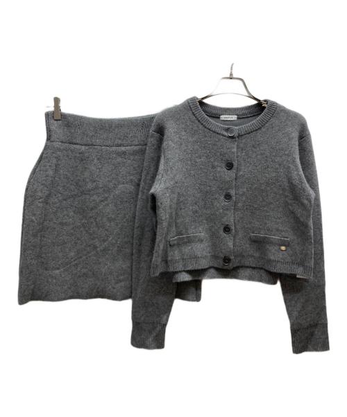 FRAY ID（フレイ アイディー）FRAY ID (フレイ アイディー) ラクーンニットセットアップ グレー サイズ:Freeの古着・服飾アイテム