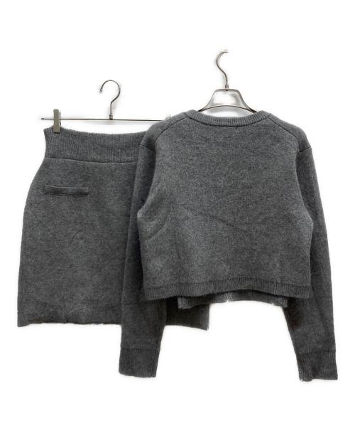 FRAY ID（フレイ アイディー）FRAY ID (フレイ アイディー) ラクーンニットセットアップ グレー サイズ:Freeの古着・服飾アイテム