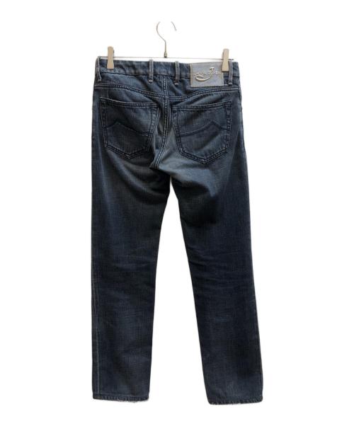 JACOB COHEN（ヤコブコーエン）JACOB COHEN (ヤコブコーエン) ハラコパッチデニムパンツ インディゴ サイズ:28の古着・服飾アイテム
