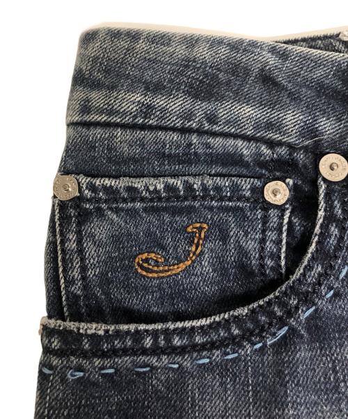 JACOB COHEN（ヤコブコーエン）JACOB COHEN (ヤコブコーエン) ハラコパッチデニムパンツ インディゴ サイズ:28の古着・服飾アイテム