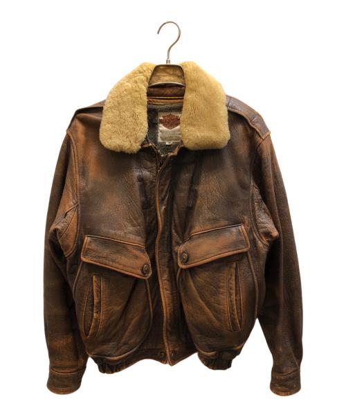 HARLEY-DAVIDSON（ハーレーダビッドソン）HARLEY-DAVIDSON (ハーレーダビッドソン) G-1フライトジャケット ブラウン サイズ:36の古着・服飾アイテム