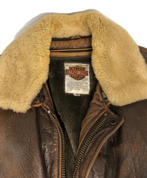 HARLEY-DAVIDSON（ハーレーダビッドソン）HARLEY-DAVIDSON (ハーレーダビッドソン) G-1フライトジャケット ブラウン サイズ:36の古着・服飾アイテム