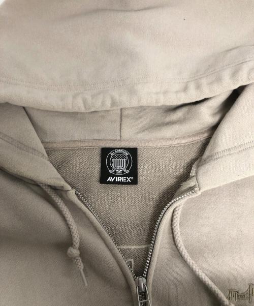 AVIREX（アヴィレックス）AVIREX (アヴィレックス) 刺繍ロゴパーカー ベージュ サイズ:XLの古着・服飾アイテム