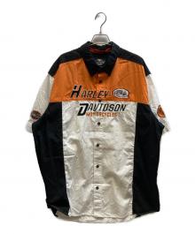 HARLEY-DAVIDSON（ハーレーダビッドソン）の古着「S/S刺繍ロゴシャツ」｜オレンジ