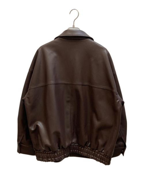 crewre（クルー）crewre (クルー) エコレザーブルゾン ブラウン サイズ:3の古着・服飾アイテム