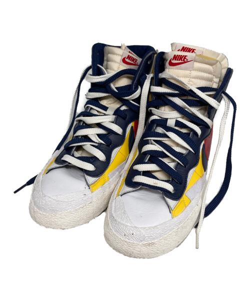 NIKE（ナイキ）NIKE (ナイキ) sacai (サカイ) ブレーザーミッド ネイビー×イエロー×ホワイト サイズ:28㎝の古着・服飾アイテム