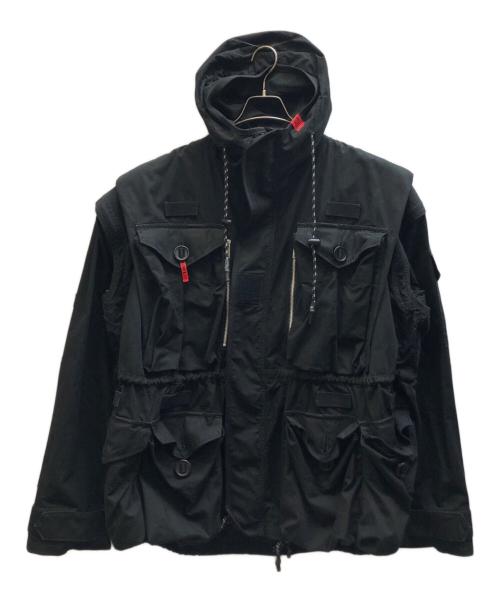 Maison MIHARA YASUHIRO（メゾン ミハラ ヤスヒロ）Maison MIHARA YASUHIRO (メゾン ミハラ ヤスヒロ) フーデッドジャケット ブラック サイズ:44の古着・服飾アイテム