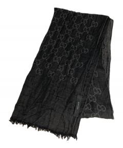 中古・古着通販】GUCCI (グッチ) GGロゴニットウールマフラー グリーン