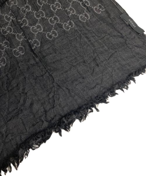 GUCCI（グッチ）GUCCI (グッチ) GGロゴスカーフ ブラックの古着・服飾アイテム