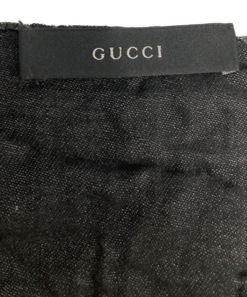GUCCI（グッチ）GUCCI (グッチ) GGロゴスカーフ ブラックの古着・服飾アイテム