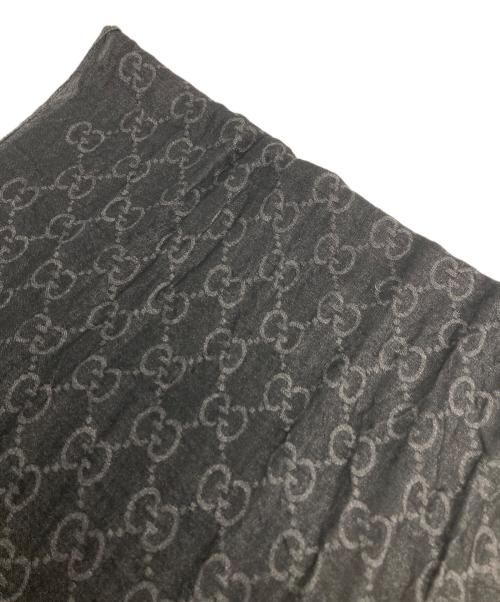 GUCCI（グッチ）GUCCI (グッチ) GGロゴスカーフ ブラックの古着・服飾アイテム