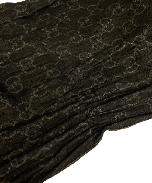 GUCCI（グッチ）GUCCI (グッチ) GGロゴスカーフ ブラックの古着・服飾アイテム