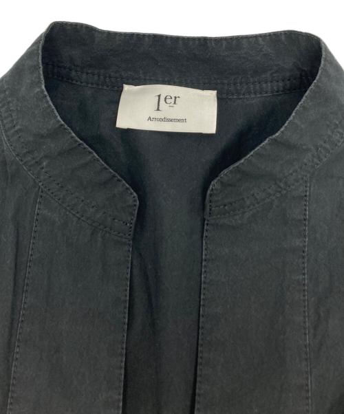 1er Arrondissement（プルミエ アロンディスモン）1er Arrondissement (プルミエ アロンディスモン) タイプライターカフタンロングシャツ/B1032AFB062 ブラック サイズ:36の古着・服飾アイテム