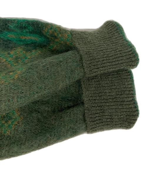 TOGA VIRILIS（トーガ ビリリース）TOGA VIRILIS (トーガ ビリリース) 総柄ニット グリーン サイズ:Mの古着・服飾アイテム