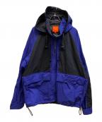 BEAMSビームス）の古着「2トーン ナイロン テック ジャケット」｜ブラック×ネイビー