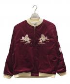 HOUSTONヒューストン）の古着「別珍スカジャン」｜レッド