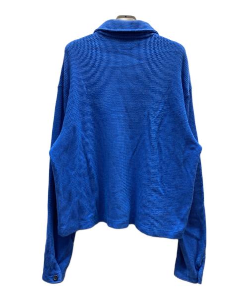 Diaspora Skateboards（ディアスポラスケートボードズ）Diaspora skateboards (ディアスポラスケートボードズ) Cotton Knit Polo Collar Cardigan/24AW-DSP-KN01 ブルー サイズ:Mの古着・服飾アイテム