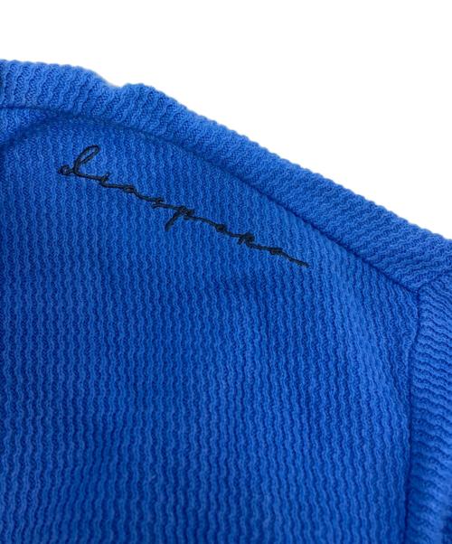 Diaspora Skateboards（ディアスポラスケートボードズ）Diaspora skateboards (ディアスポラスケートボードズ) Cotton Knit Polo Collar Cardigan/24AW-DSP-KN01 ブルー サイズ:Mの古着・服飾アイテム