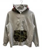 A BATHING APEア ベイシング エイプ）の古着「ファーストカモシャーク フルジップ フーディー」｜グレー