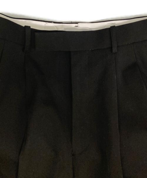 MARKA（マーカ）MARKA (マーカ) TWO TUCK BAGGY TROUSERS -2/60 WASHER WOOL GABARDINE- ブラック サイズ:1 未使用品の古着・服飾アイテム